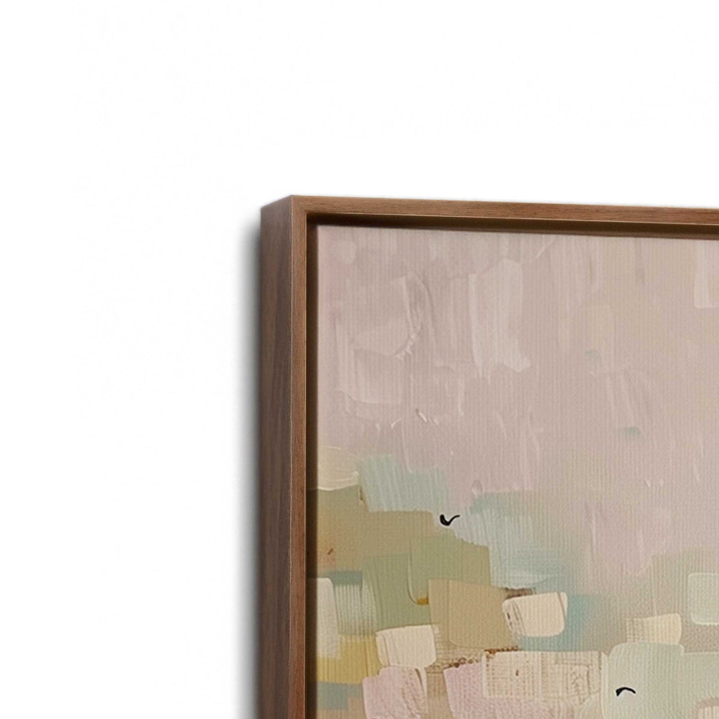 [Color:Walnut], Picture of art in a Walnut frame at an angle