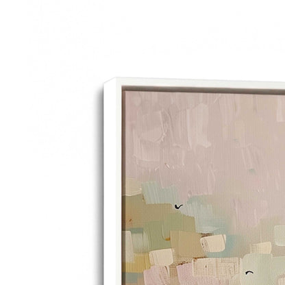 [Color:Opaque White], Picture of art in a White frame at an angle