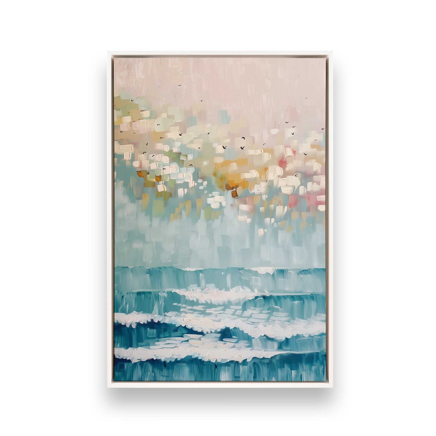 [Color:Opaque White], Picture of art in a White frame