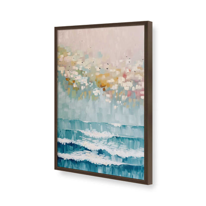 [Color:Brown], Picture of art in a Brown frame of the corner