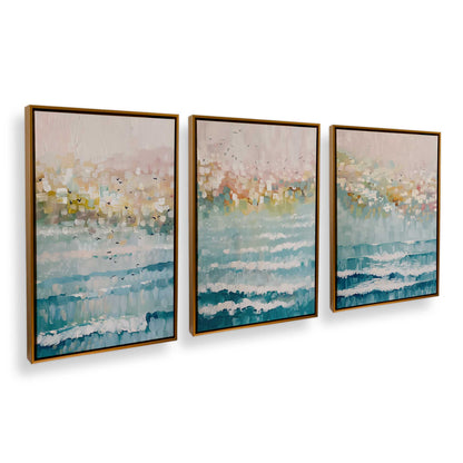 [Color:Polished Gold], Picture of art in a Polished Gold frame at an angle