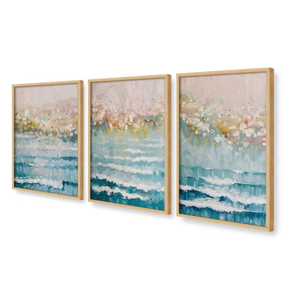 [Color:American Maple], Picture of art in an American Maple frame at an angle