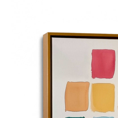 [Color:Polished Gold], Picture of art in a Polished Gold frame at an angle
