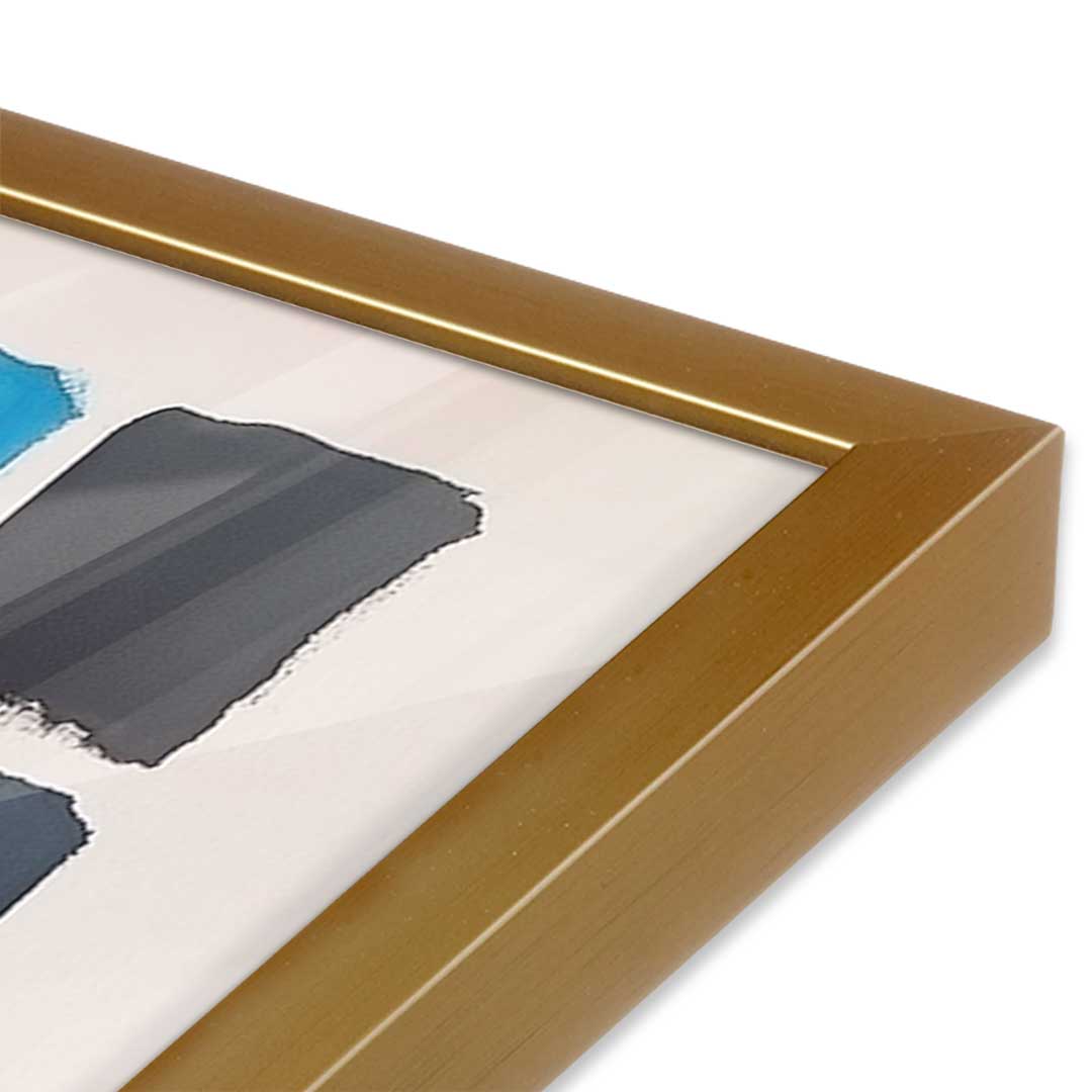[Color:Polished Gold], Picture of art in a Polished Gold frame at an angle