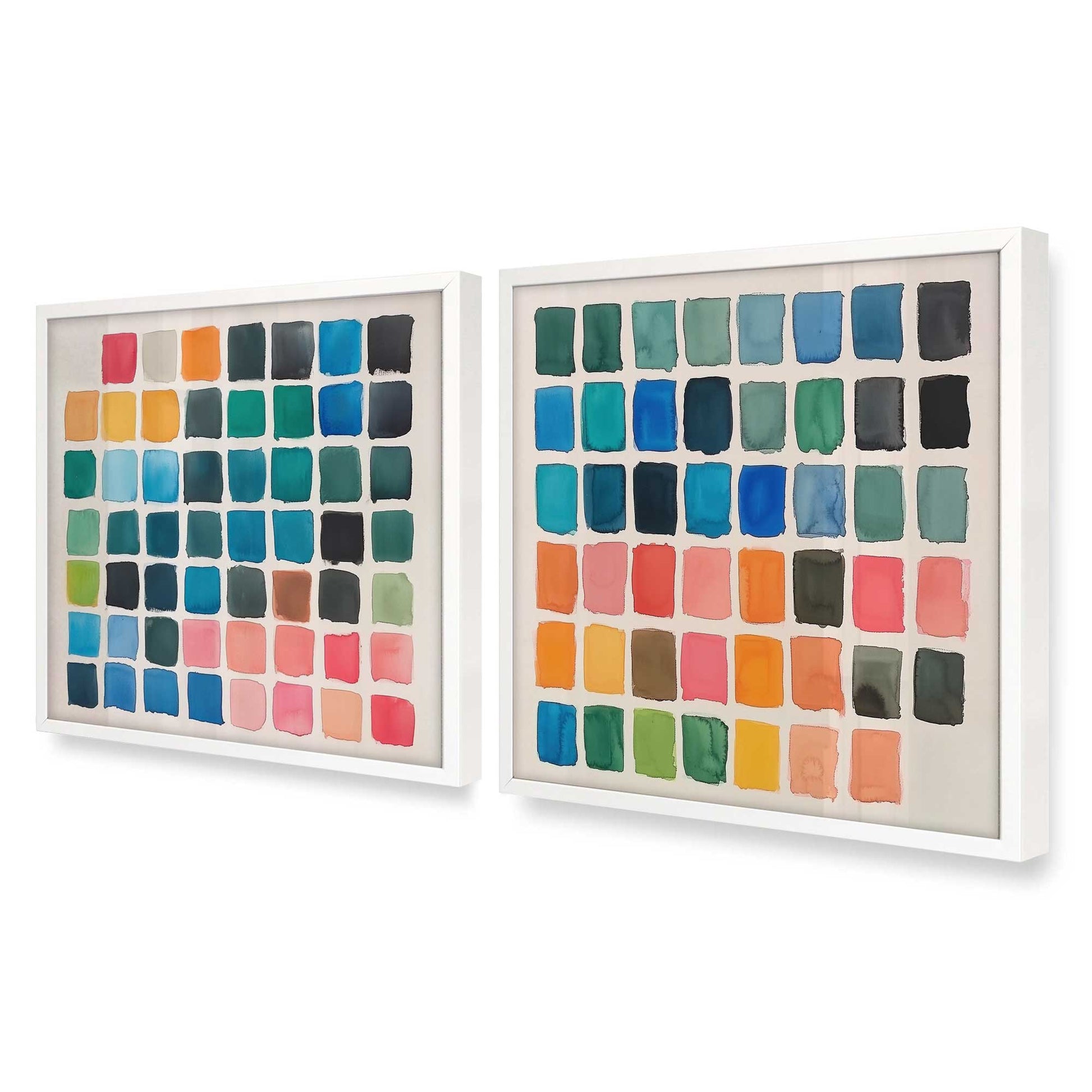 [Color:Opaque White], Picture of art in an Opaque White frame at an angle