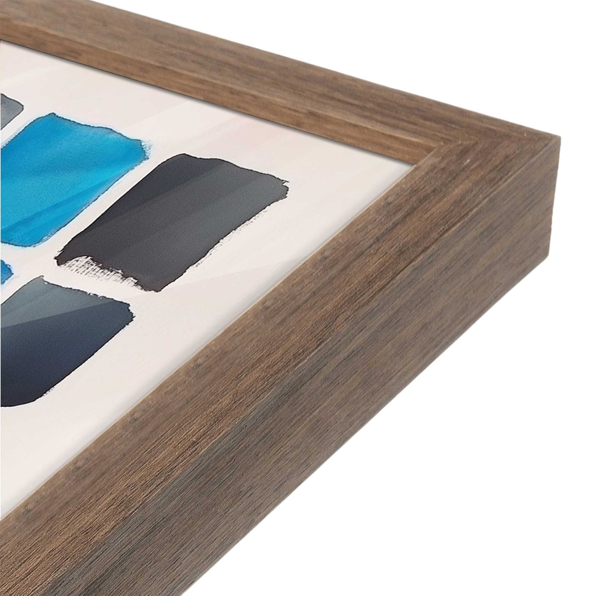 [Color:Walnut], Picture of art in a Walnut frame of the corner