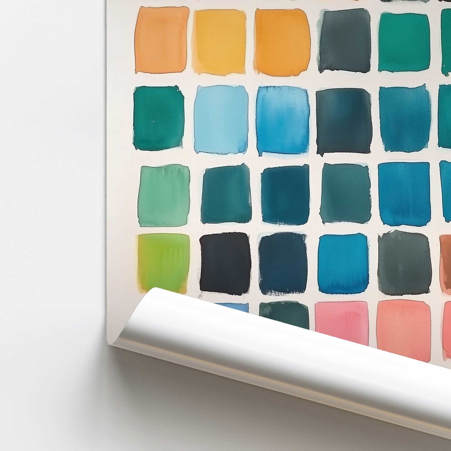 [color:Rolled Print], Picture of close up of art