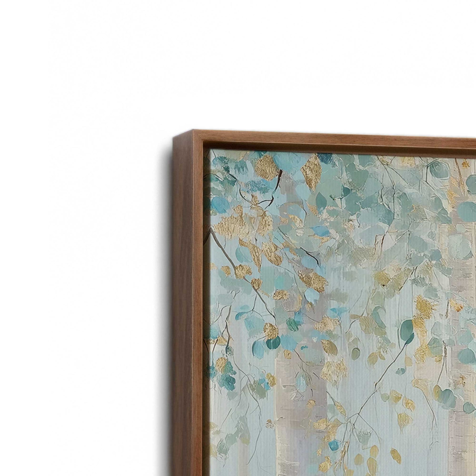 [Color:Walnut], Picture of art in a Walnut frame at an angle