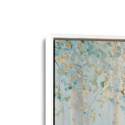 [Color:Opaque White], Picture of art in a White frame at an angle