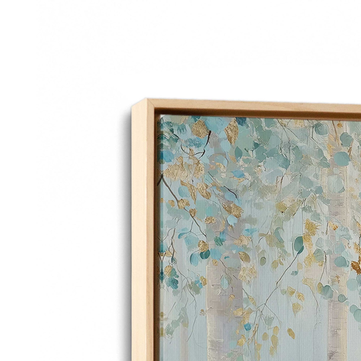 [Color:American Maple], Picture of art in a American Maple frame at an angle