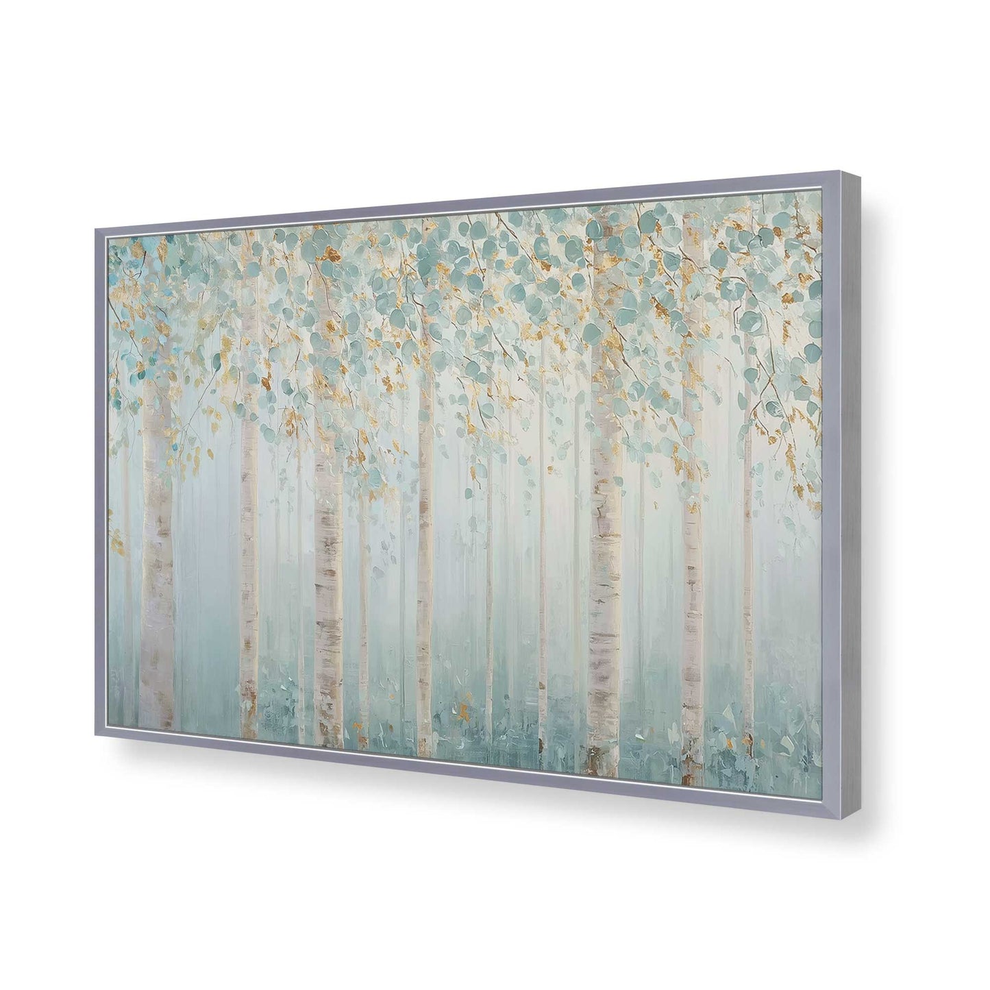 [Color:Polished Chrome], Picture of art in a Polished Chrome frame of the corner
