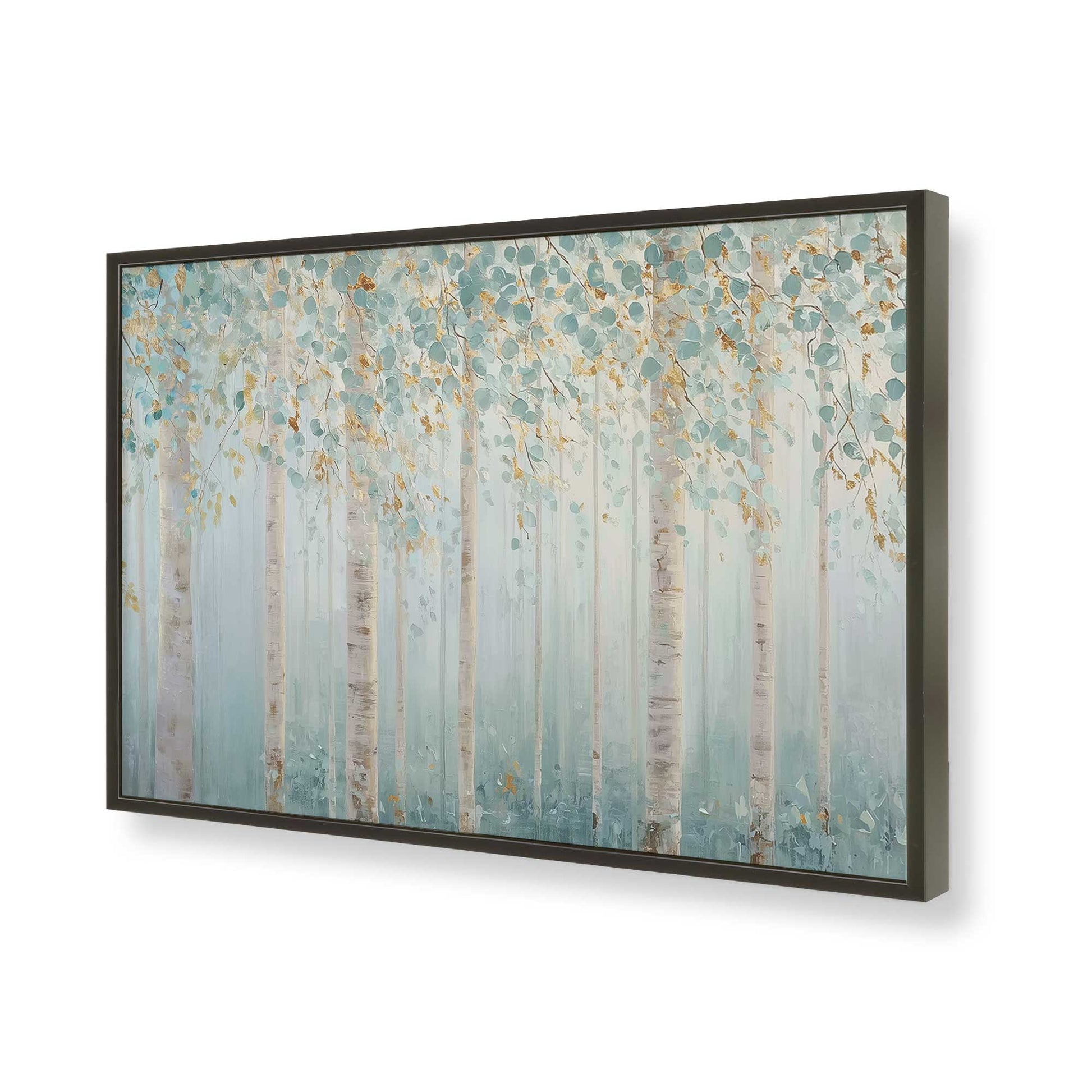 [Color:Satin Black], Picture of art in a Satin Black frame of the corner