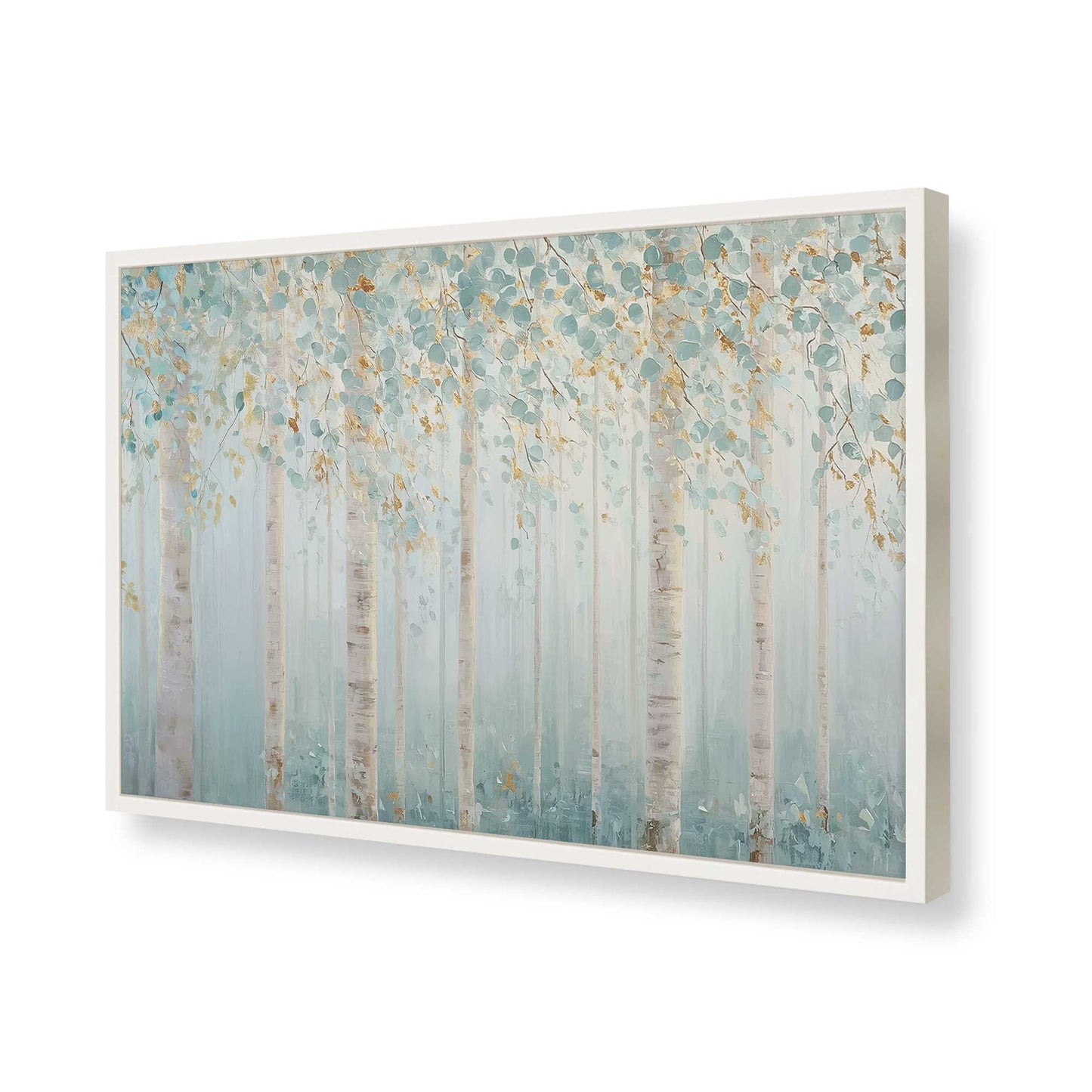 [Color:Opaque White], Picture of art in a Opaque White frame of the corner