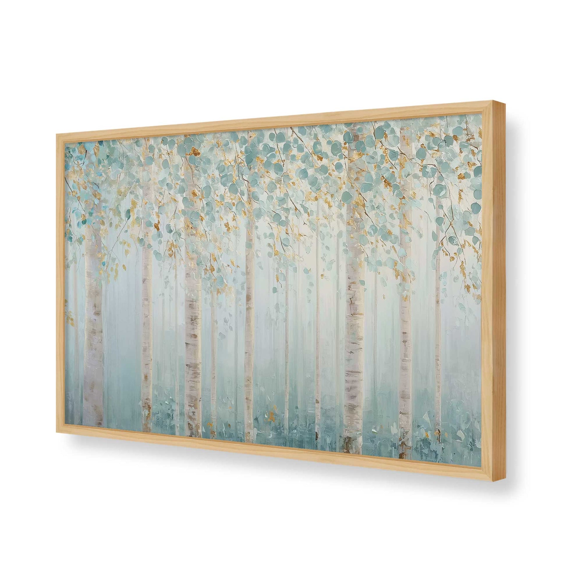 [Color:American Maple], Picture of art in a American Maple frame of the corner