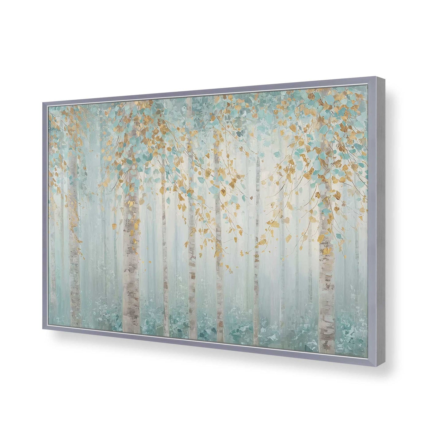 [Color:Polished Chrome], Picture of art in a Polished Chrome frame of the corner