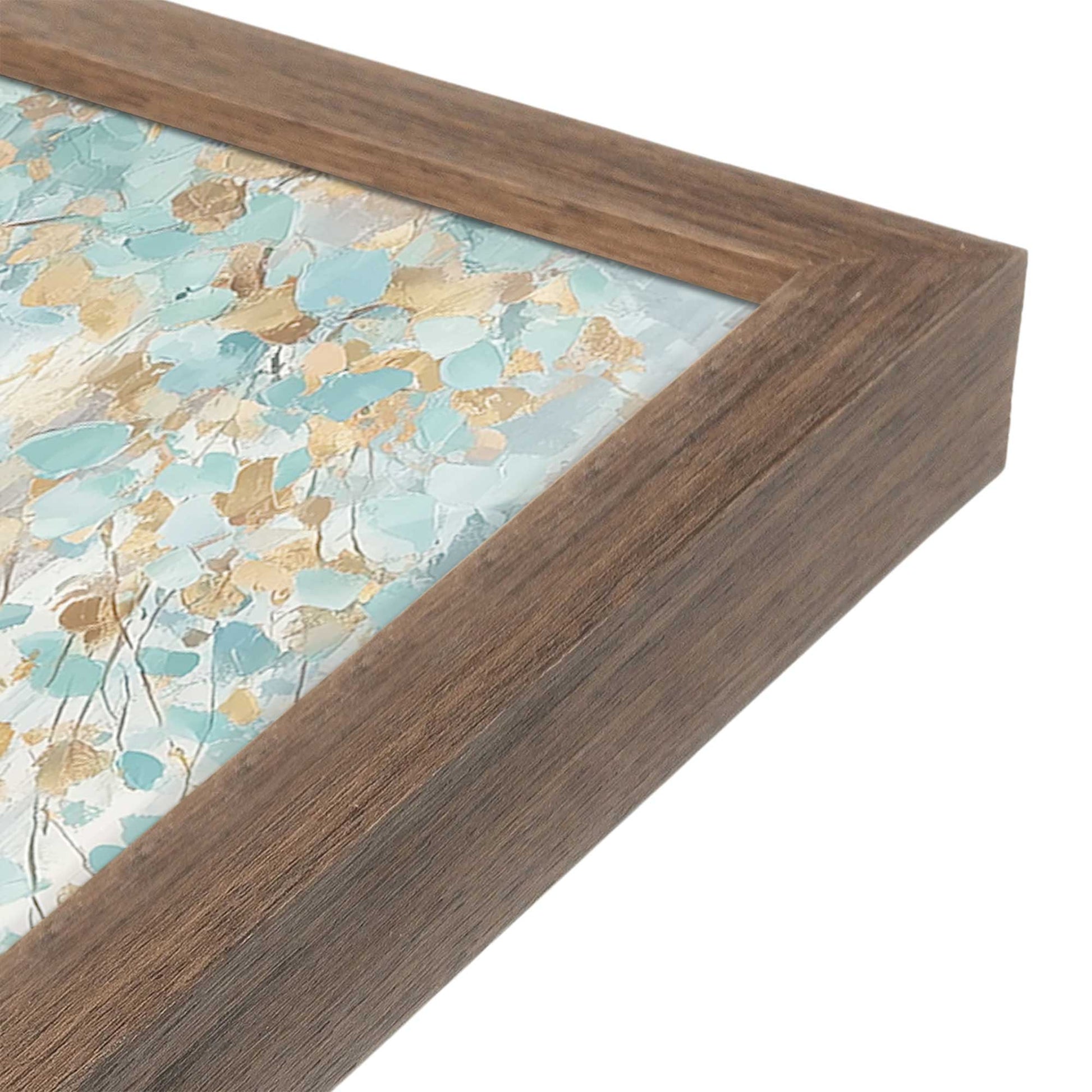 [Color:Walnut], Picture of art in a Walnut frame at an angle