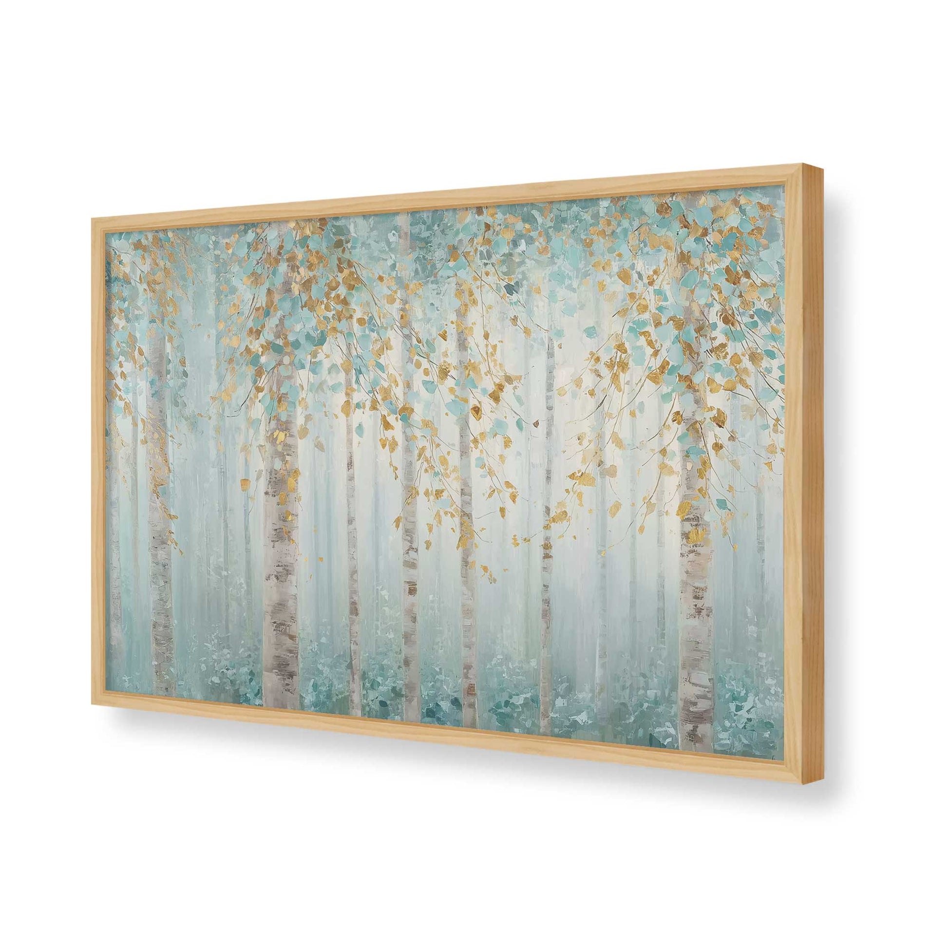 [Color:American Maple], Picture of art in a American Maple frame of the corner