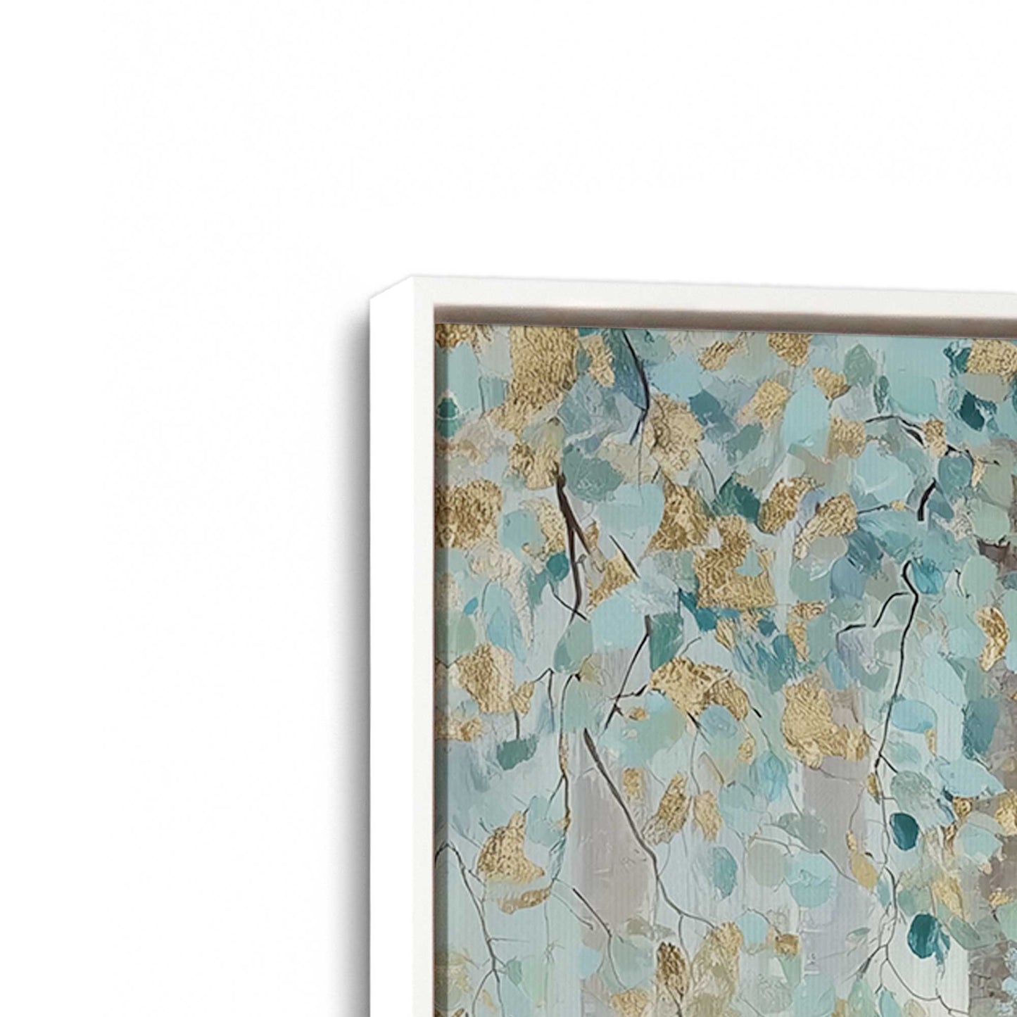 [Color:Opaque White], Picture of art in a White frame at an angle