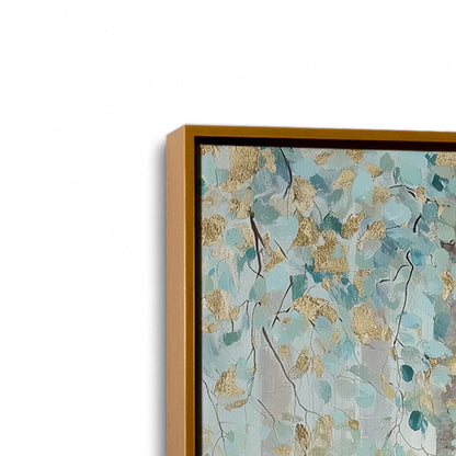 [Color:Polished Gold], Picture of art in a Polished Gold frame at an angle