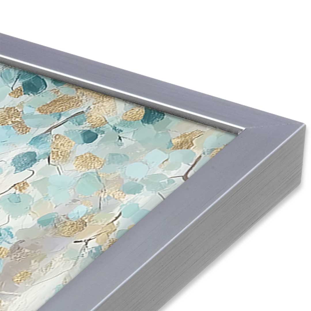 [Color:Polished Chrome], Picture of art in a Polished Chrome frame at an angle