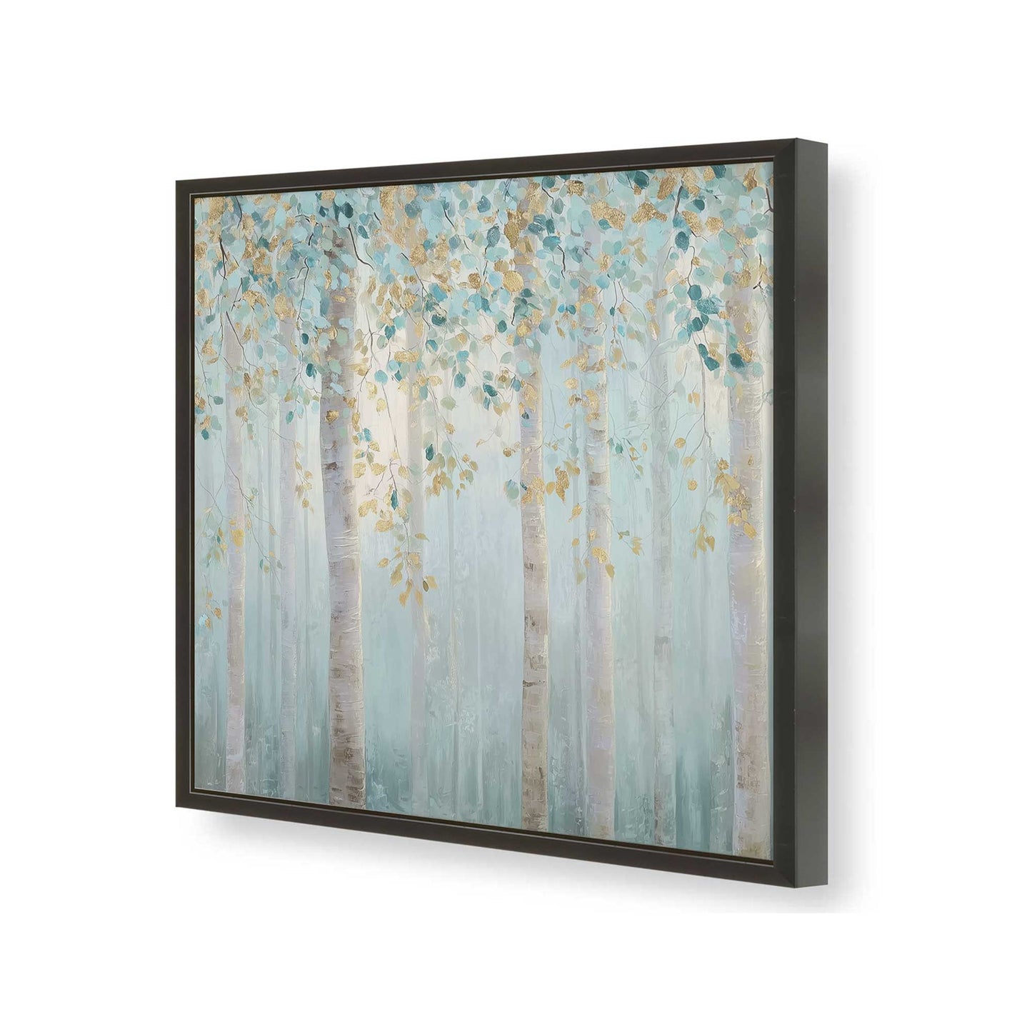 [Color:Satin Black], Picture of art in a Satin Black frame of the corner