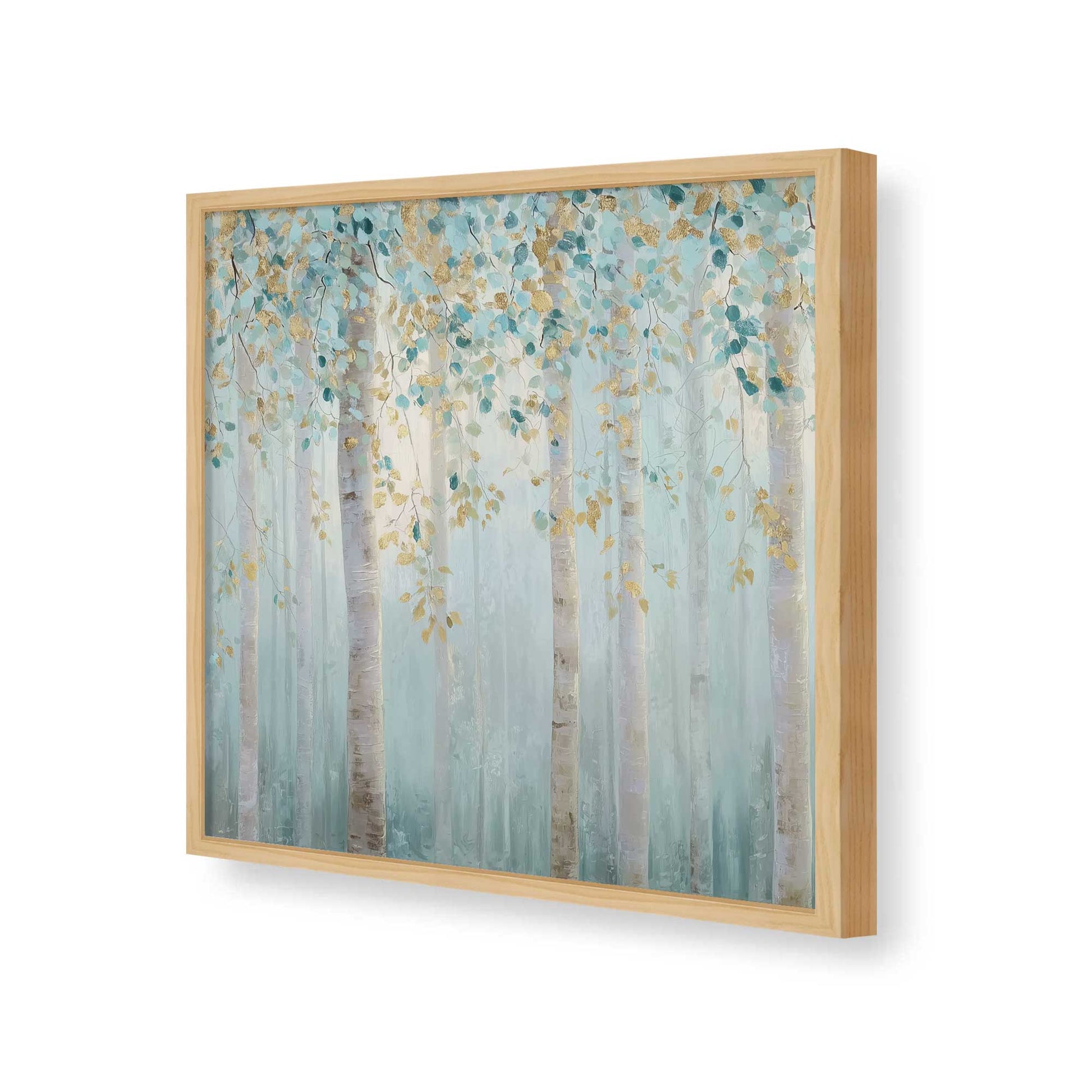 [Color:American Maple], Picture of art in a American Maple frame of the corner