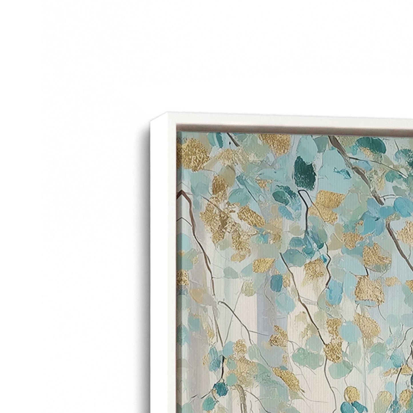 [Color:Opaque White], Picture of art in a White frame at an angle