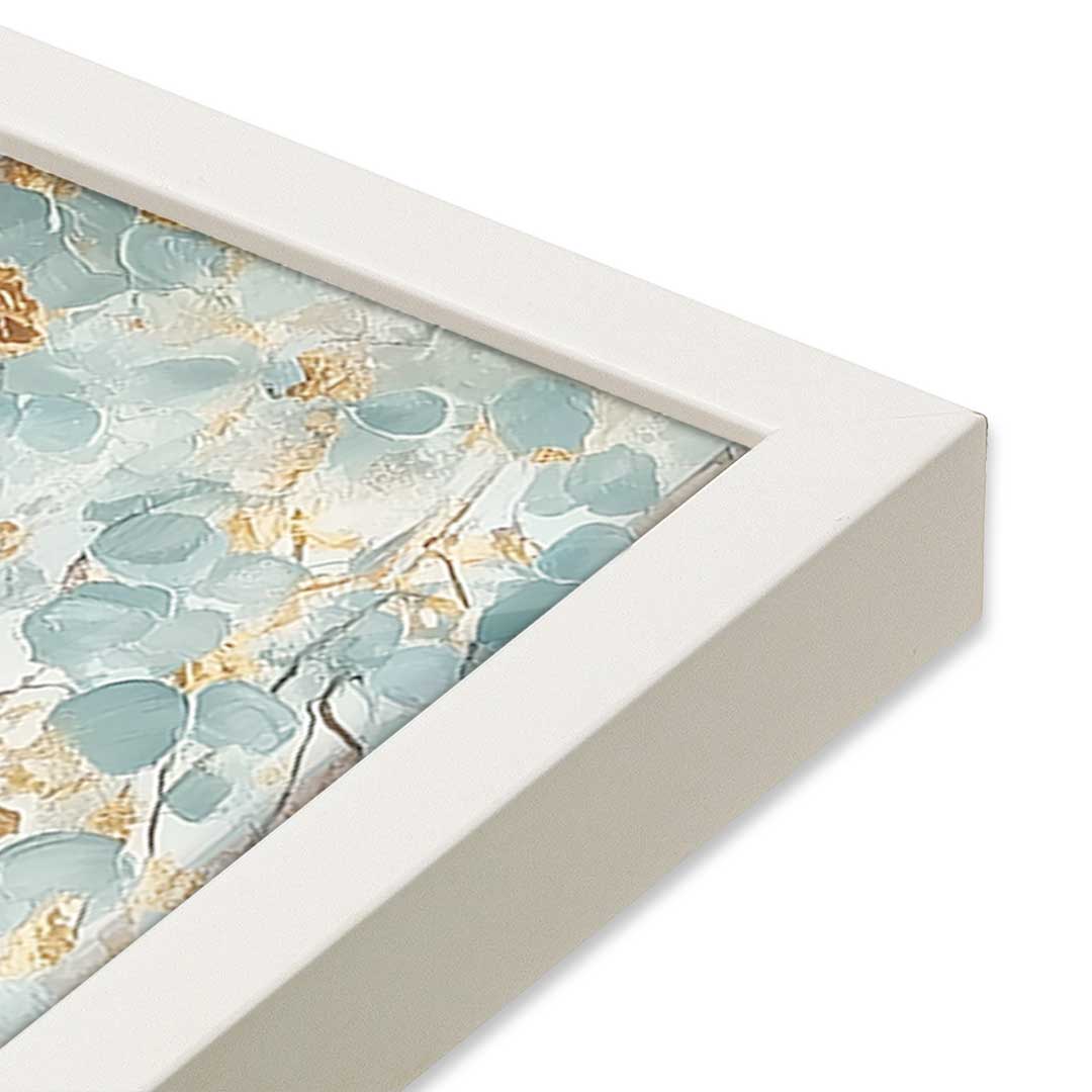 [Color:Opaque White], Picture of art in a Opaque White frame at an angle