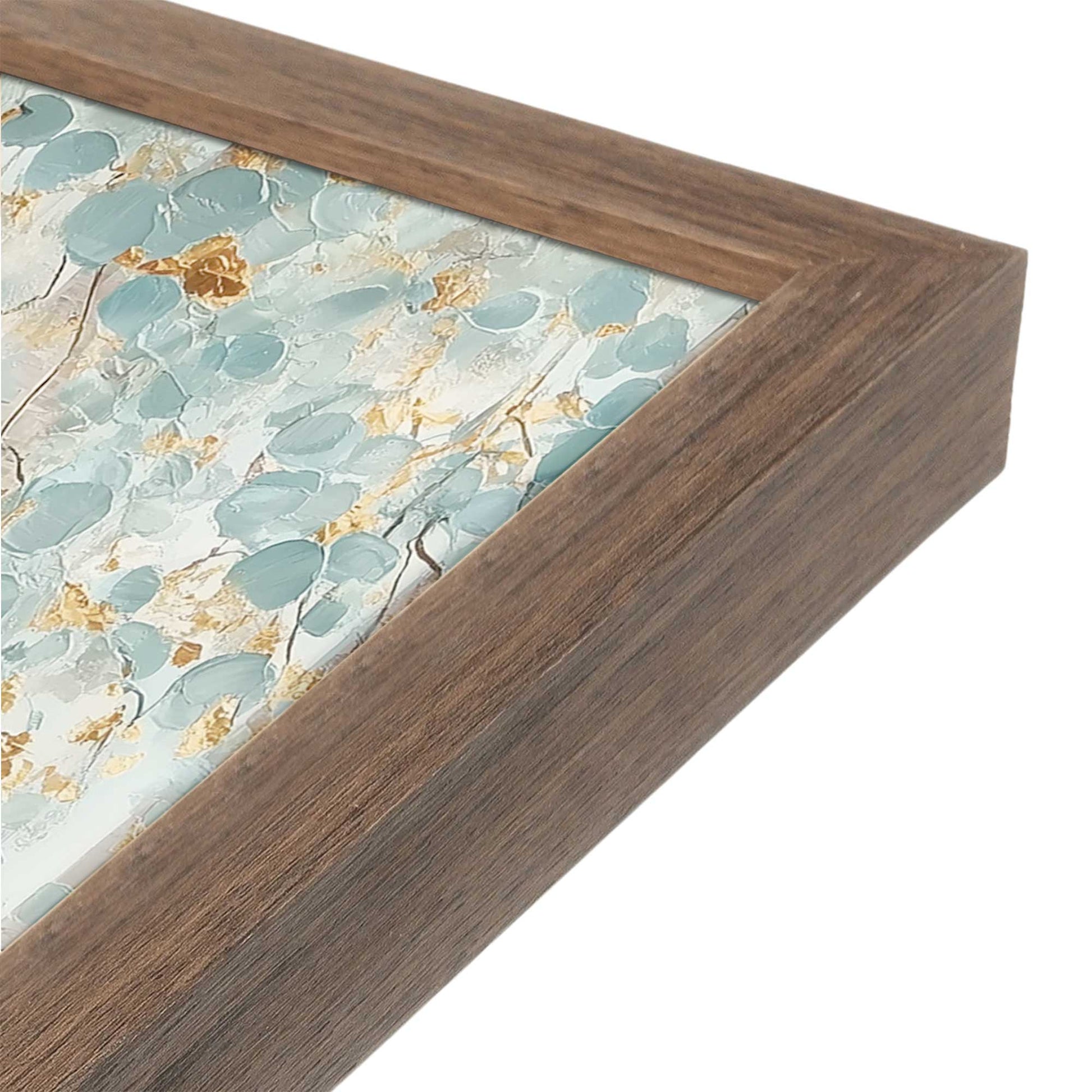 [Color:Walnut], Picture of art in a Walnut frame at an angle