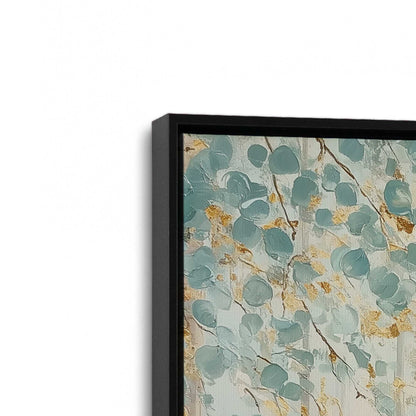 [Color:Satin Black], Picture of art in a Satin Black frame at an angle