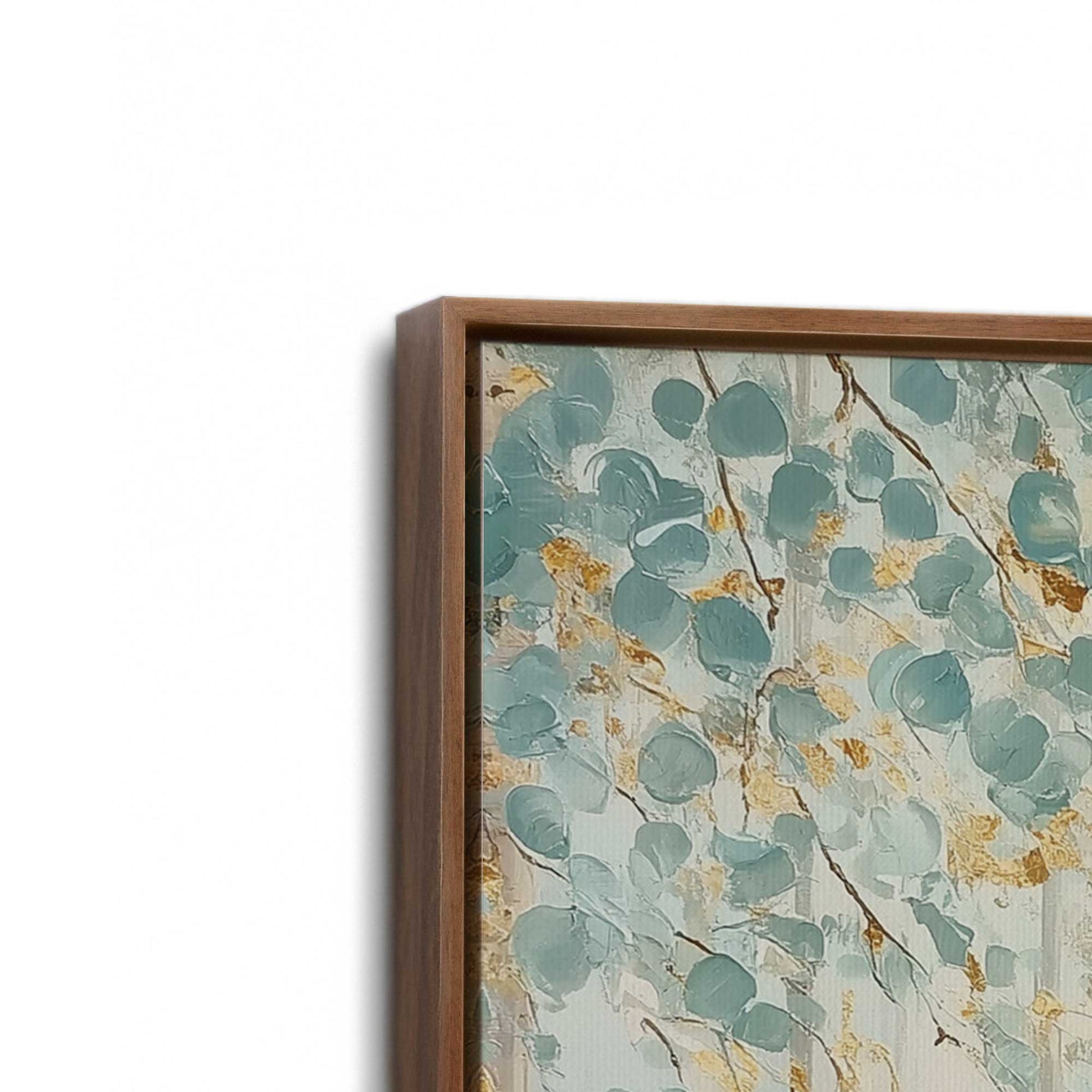 [Color:Walnut], Picture of art in a Walnut frame at an angle