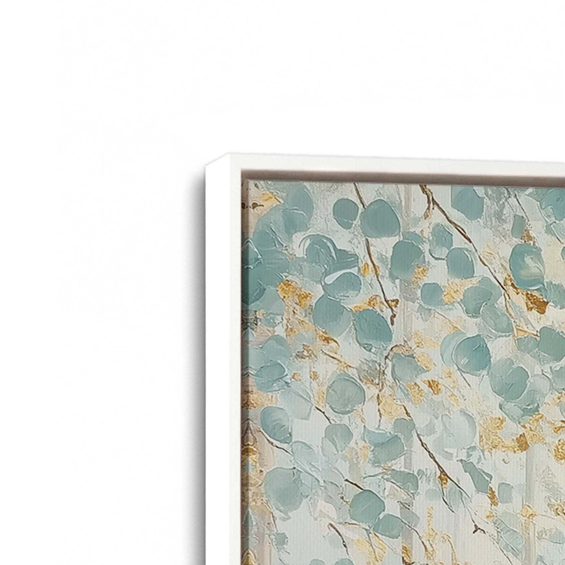 [Color:Opaque White], Picture of art in a White frame at an angle