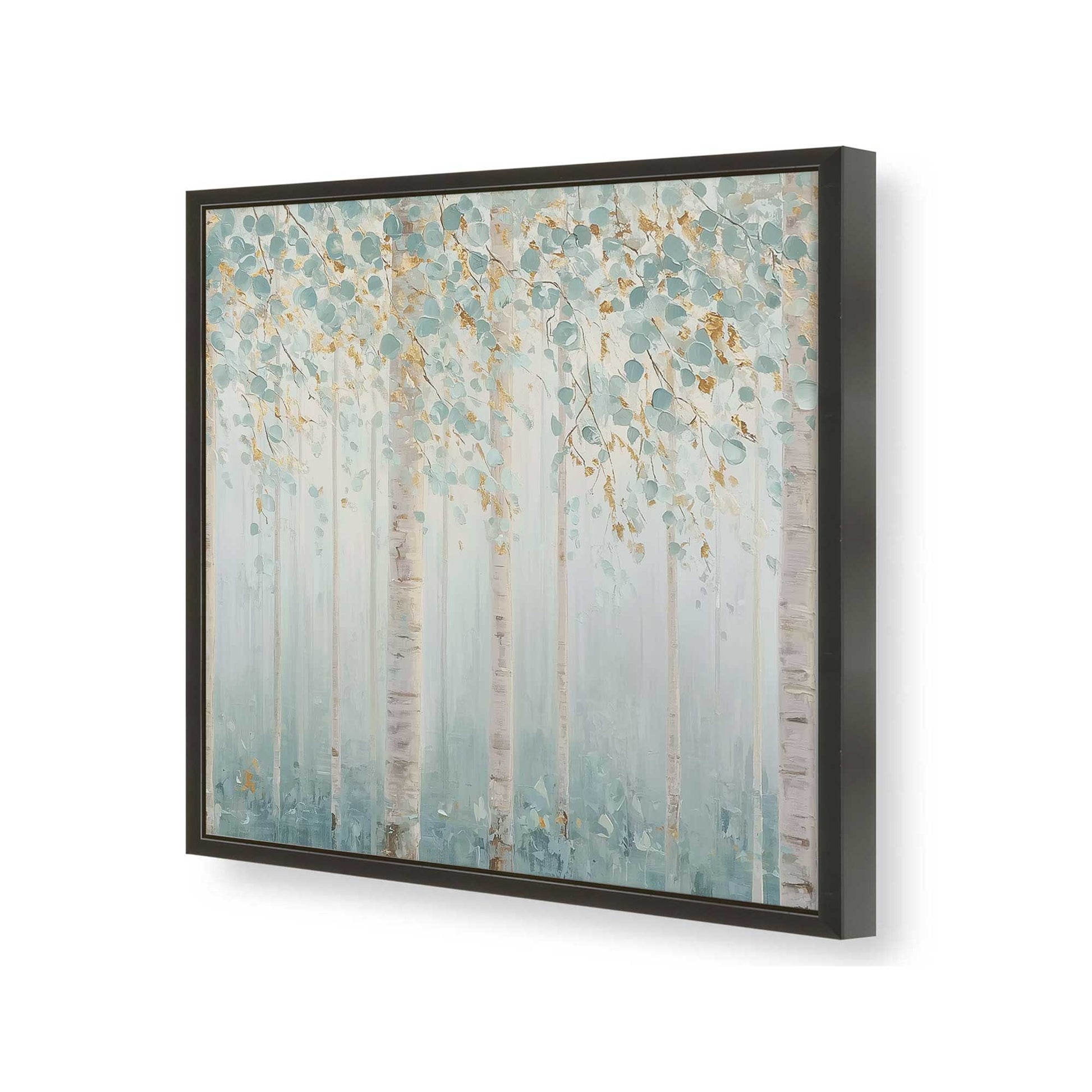 [Color:Satin Black], Picture of art in a Satin Black frame of the corner
