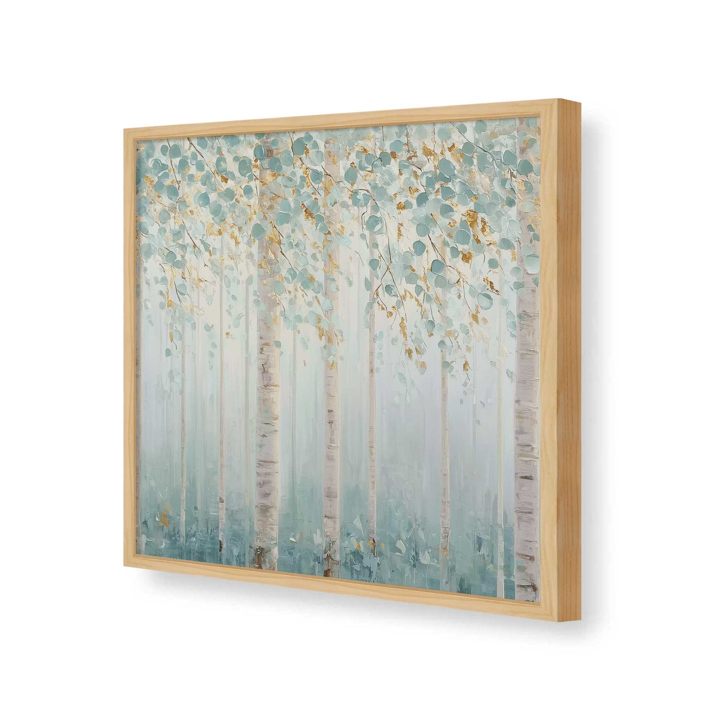 [Color:American Maple], Picture of art in a American Maple frame of the corner