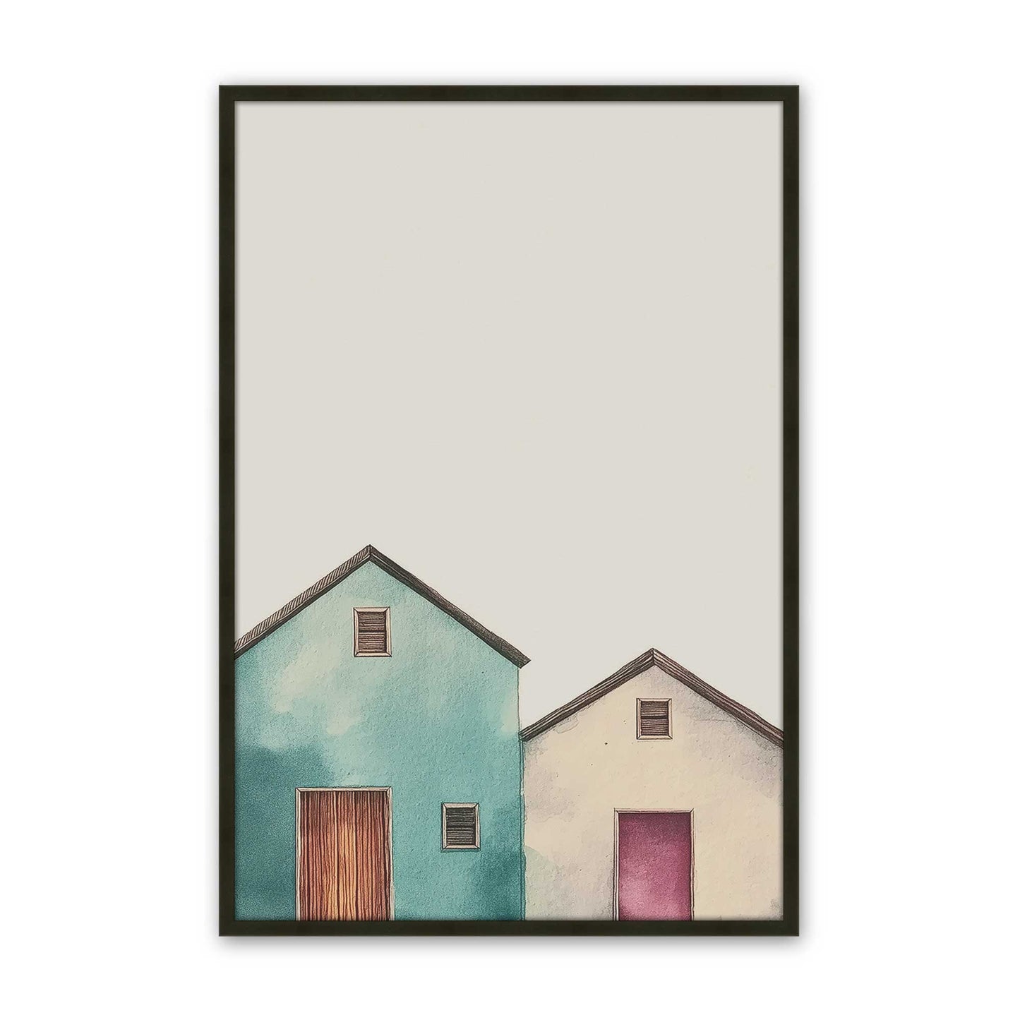[Color:Satin Black], Picture of art in a Satin Black frame