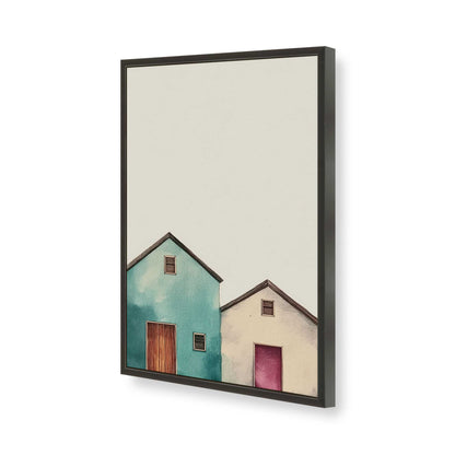 [Color:Satin Black], Picture of art in a Satin Black frame of the corner