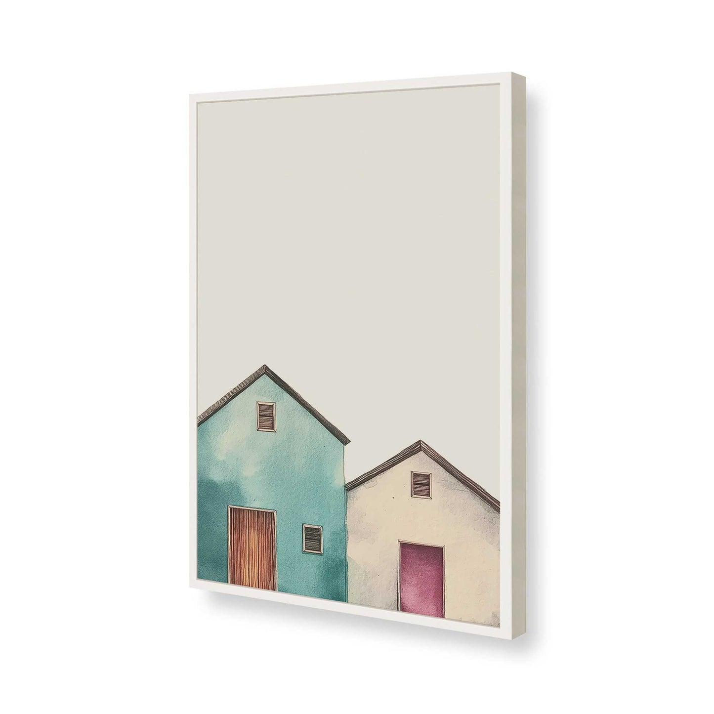 [Color:Opaque White], Picture of art in a Opaque White frame of the corner