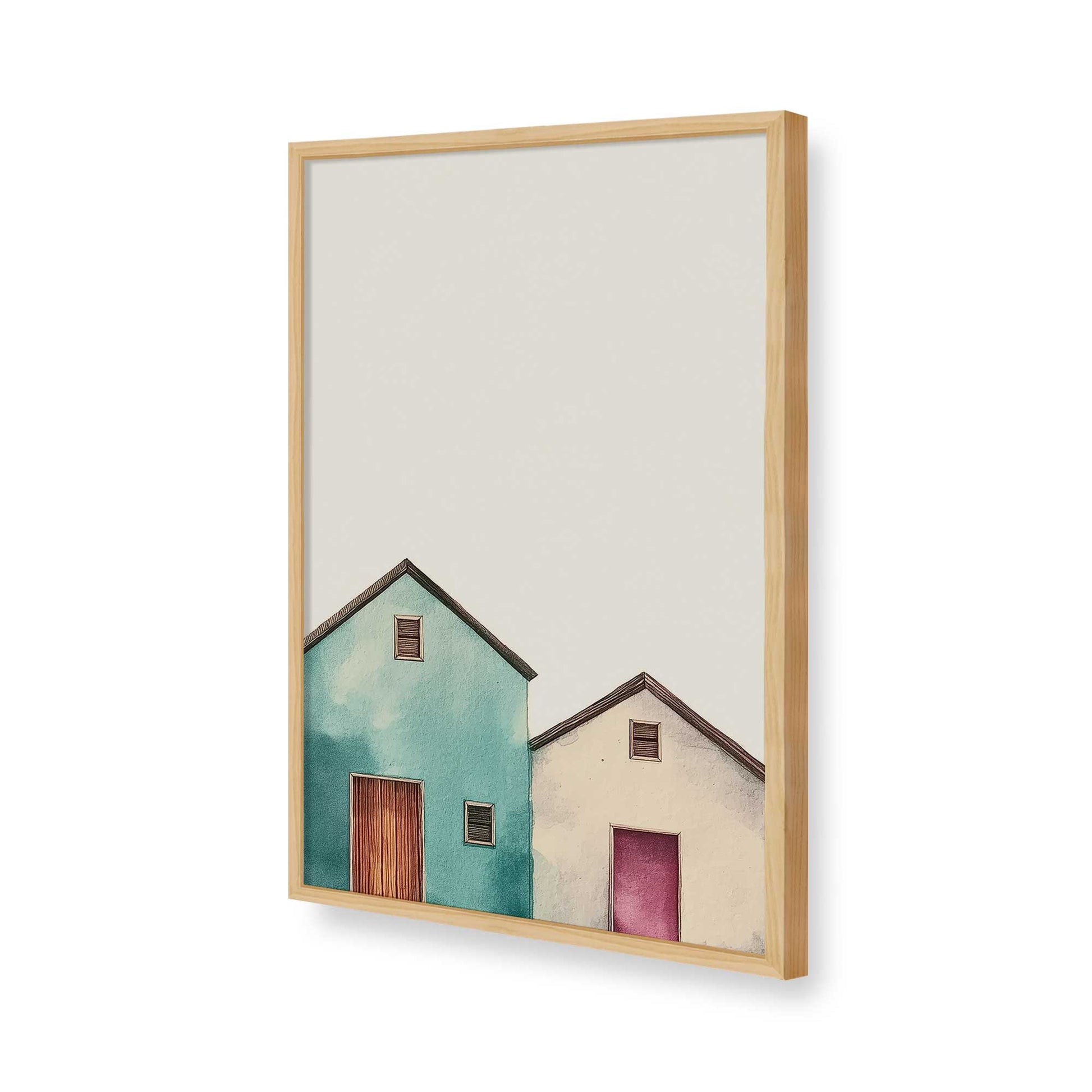 [Color:American Maple], Picture of art in a American Maple frame of the corner
