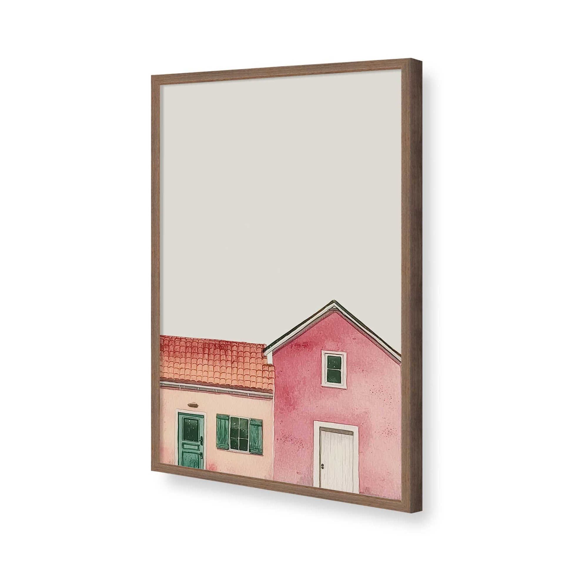 [Color:Walnut], Picture of art in a Walnut frame of the corner