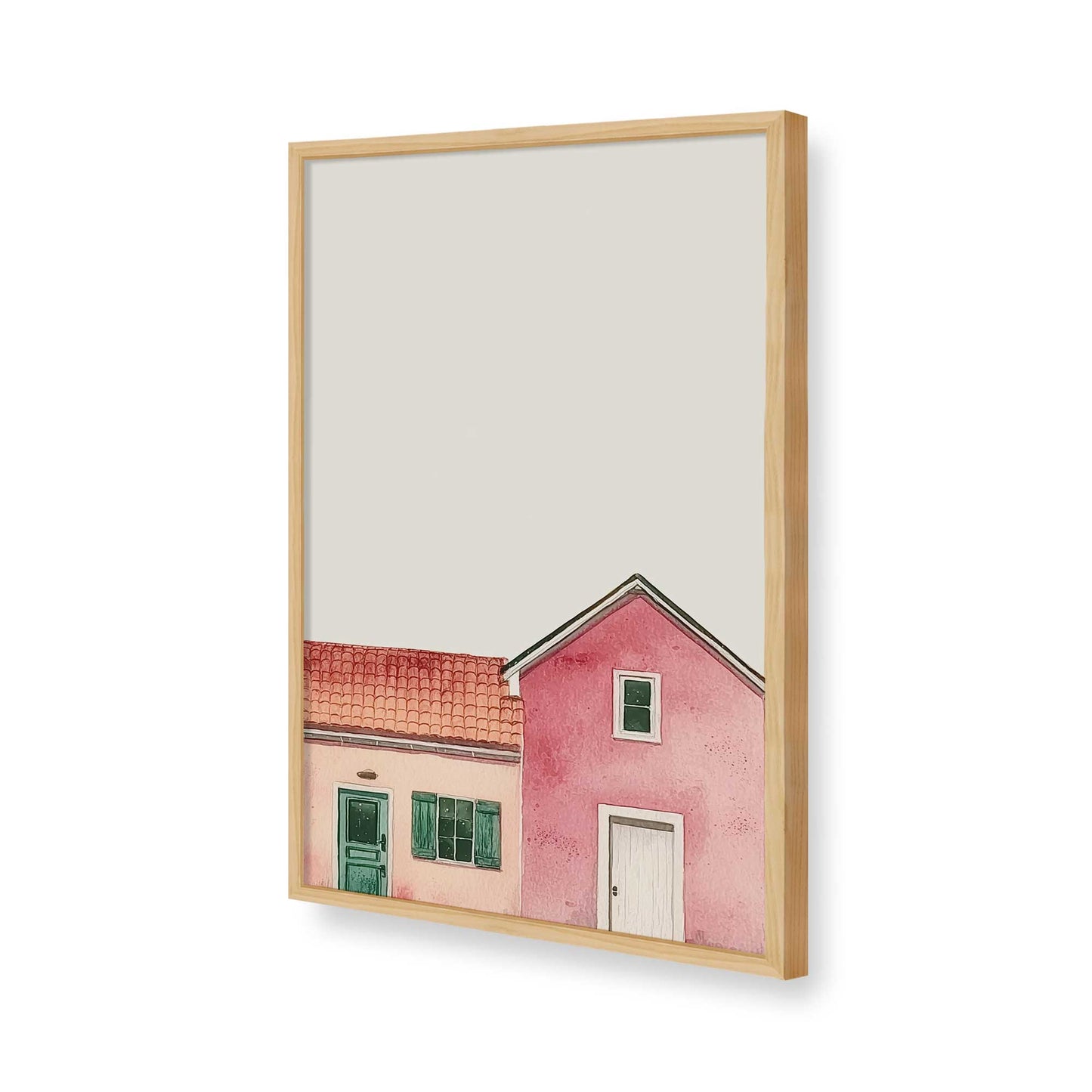 [Color:American Maple], Picture of art in a American Maple frame of the corner