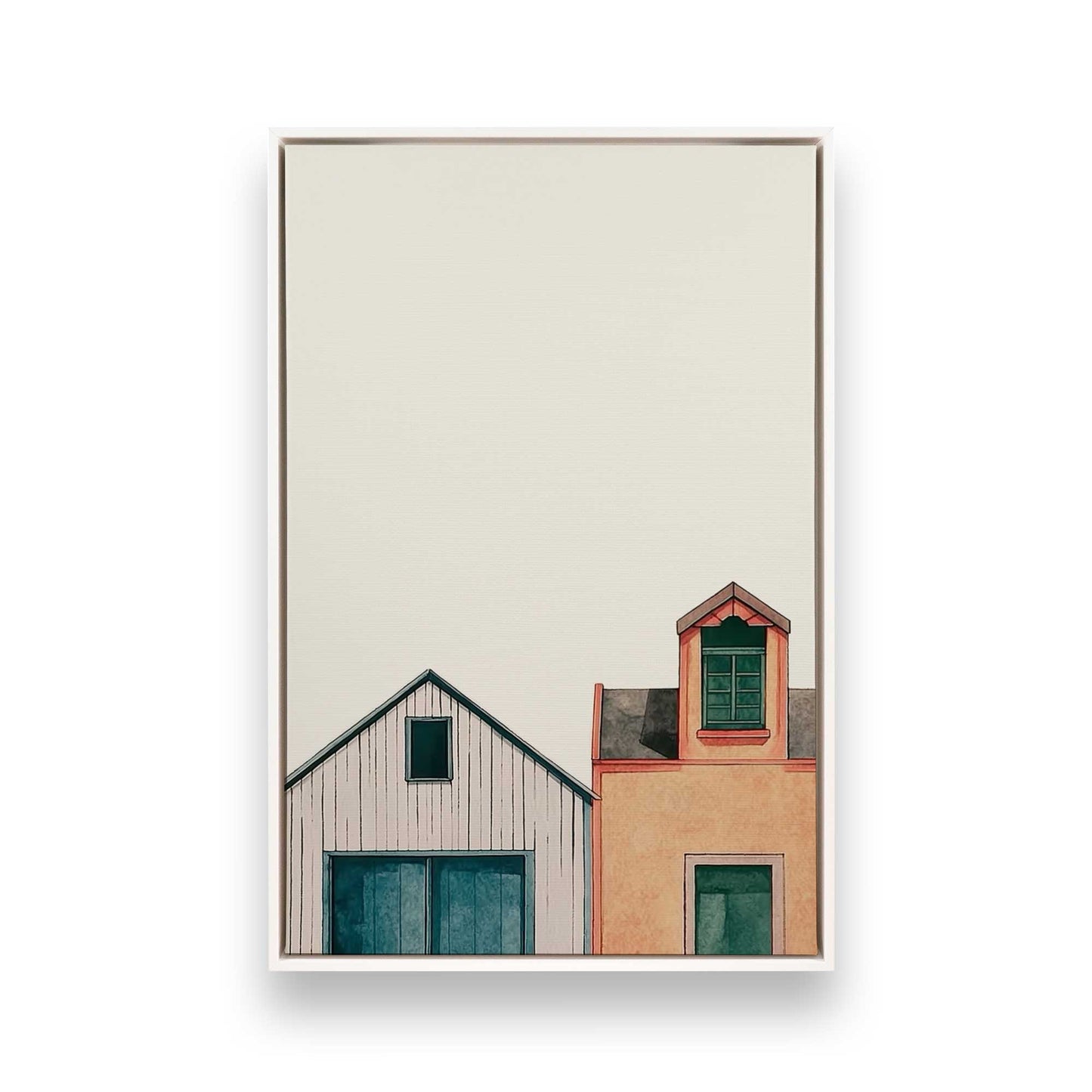 [Color:Opaque White], Picture of art in a White frame