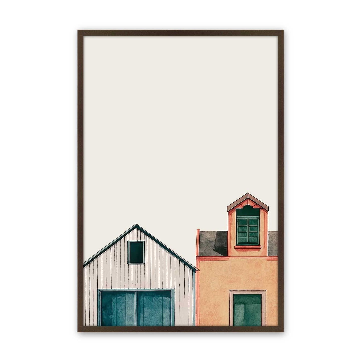[Color:Brown], Picture of art in a Brown frame