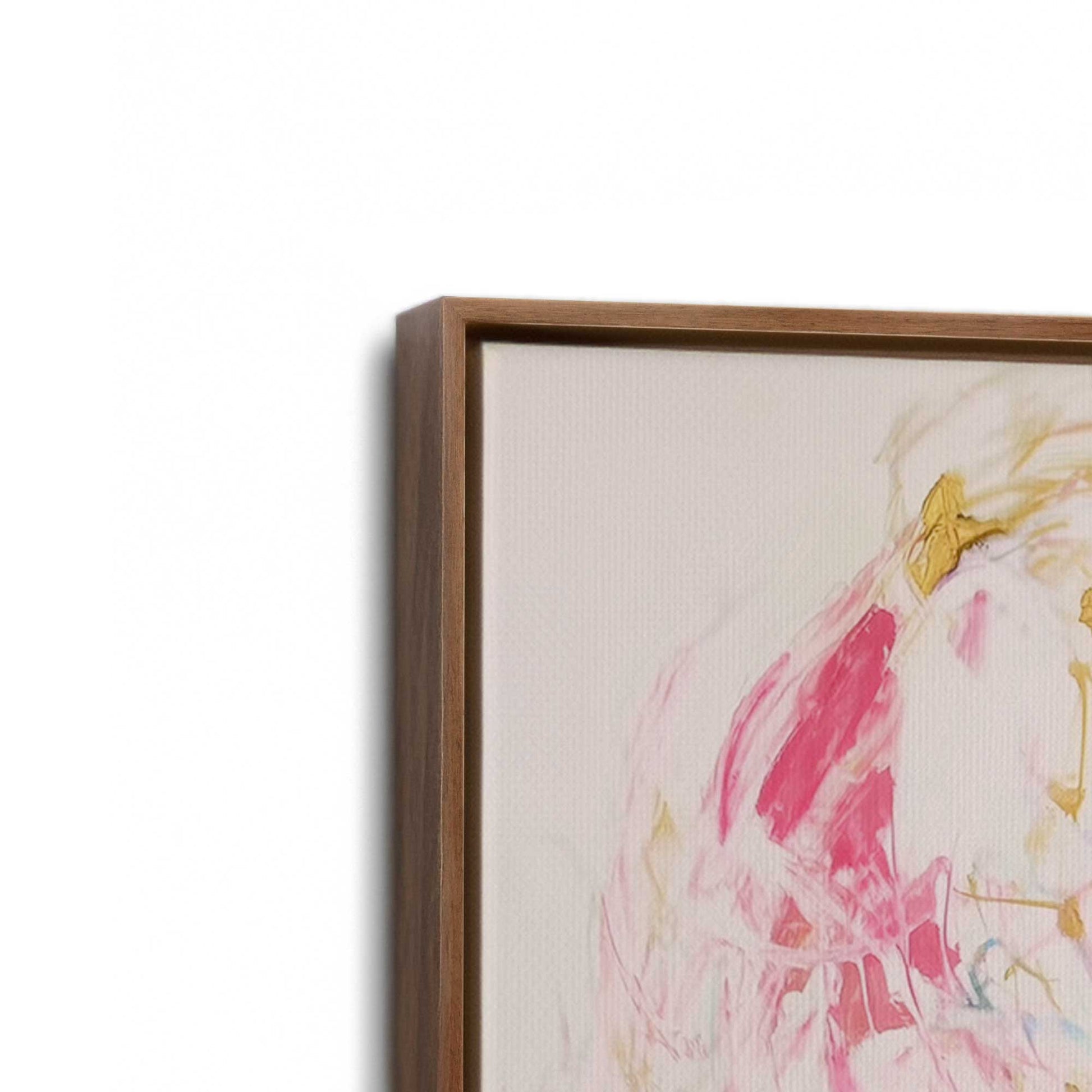[Color:Walnut], Picture of art in a Walnut frame at an angle
