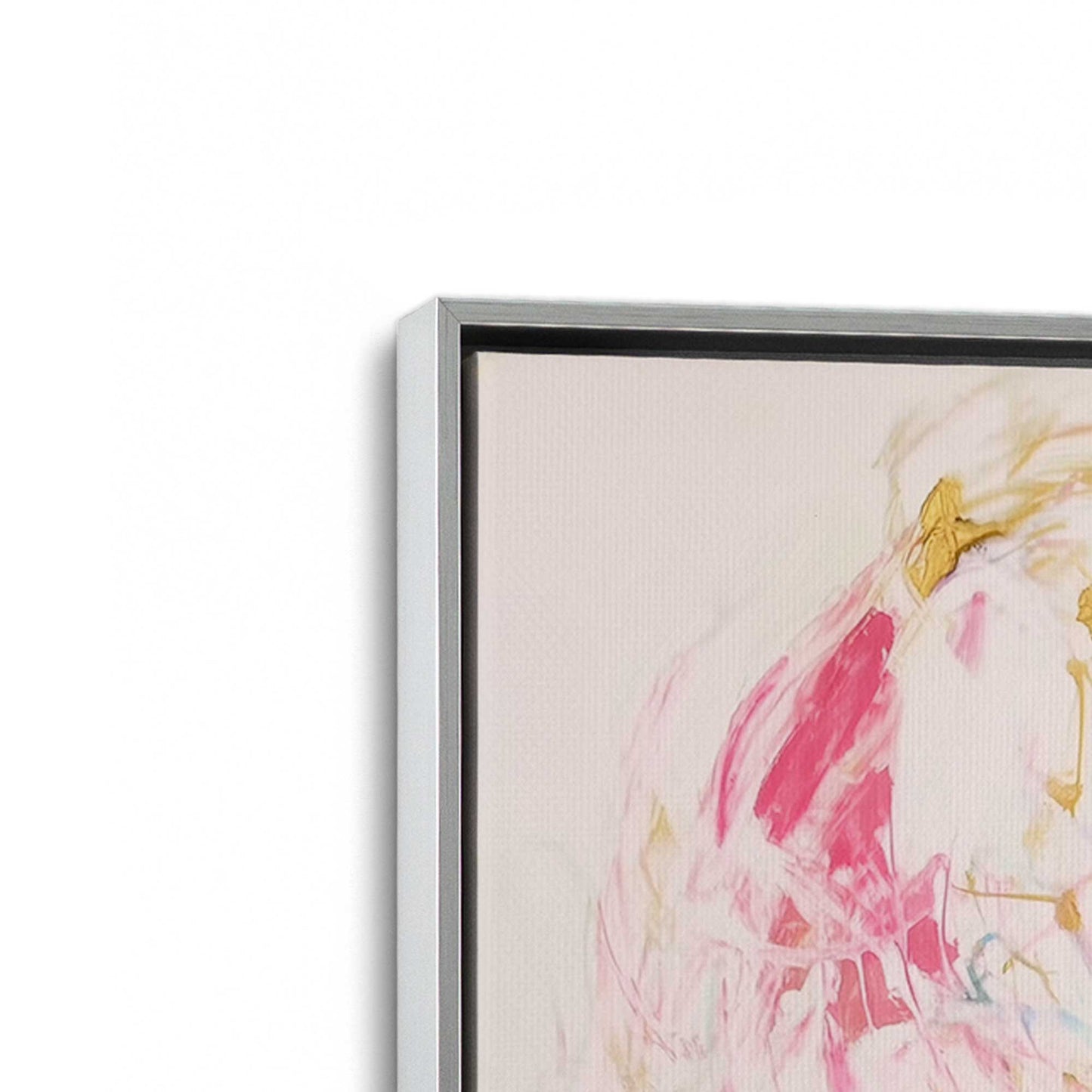 [Color:Polished Chrome], Picture of art in a Polished Chrome frame at an angle