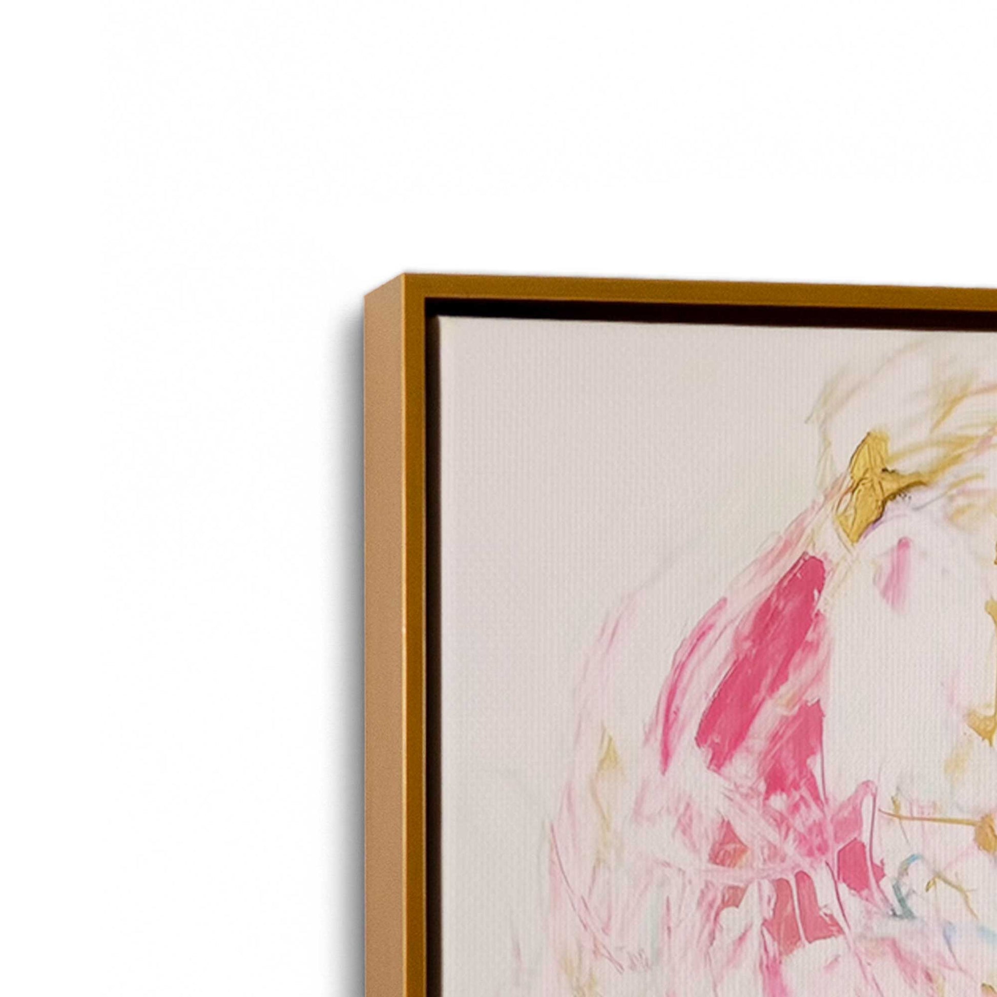 [Color:Polished Gold], Picture of art in a Polished Gold frame at an angle