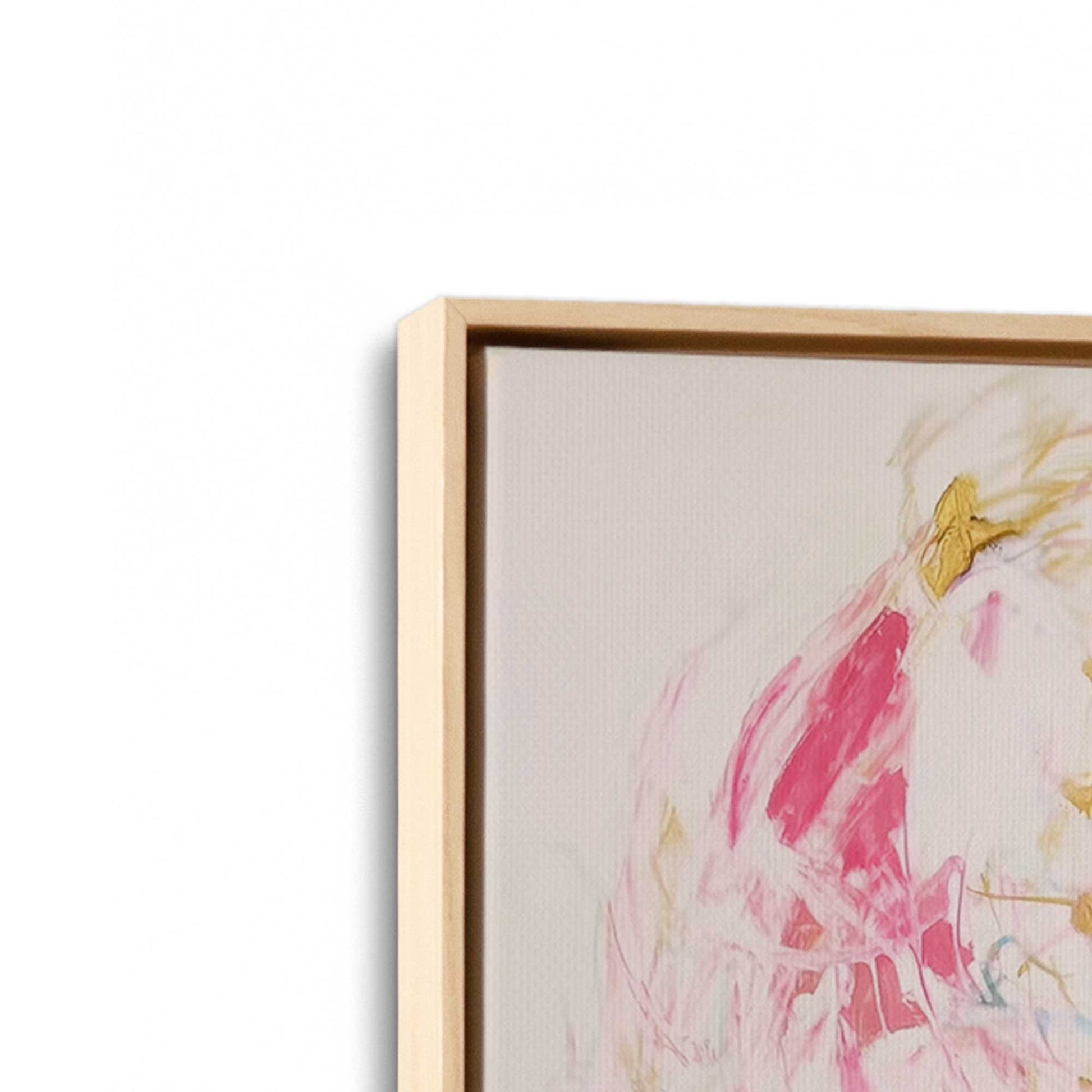 [Color:American Maple], Picture of art in a American Maple frame at an angle