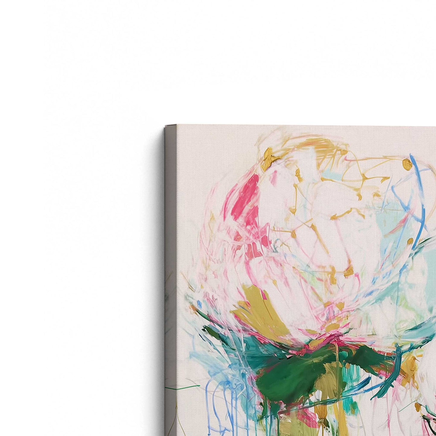 [Color:Stretched Canvas], Picture of the corner of the art