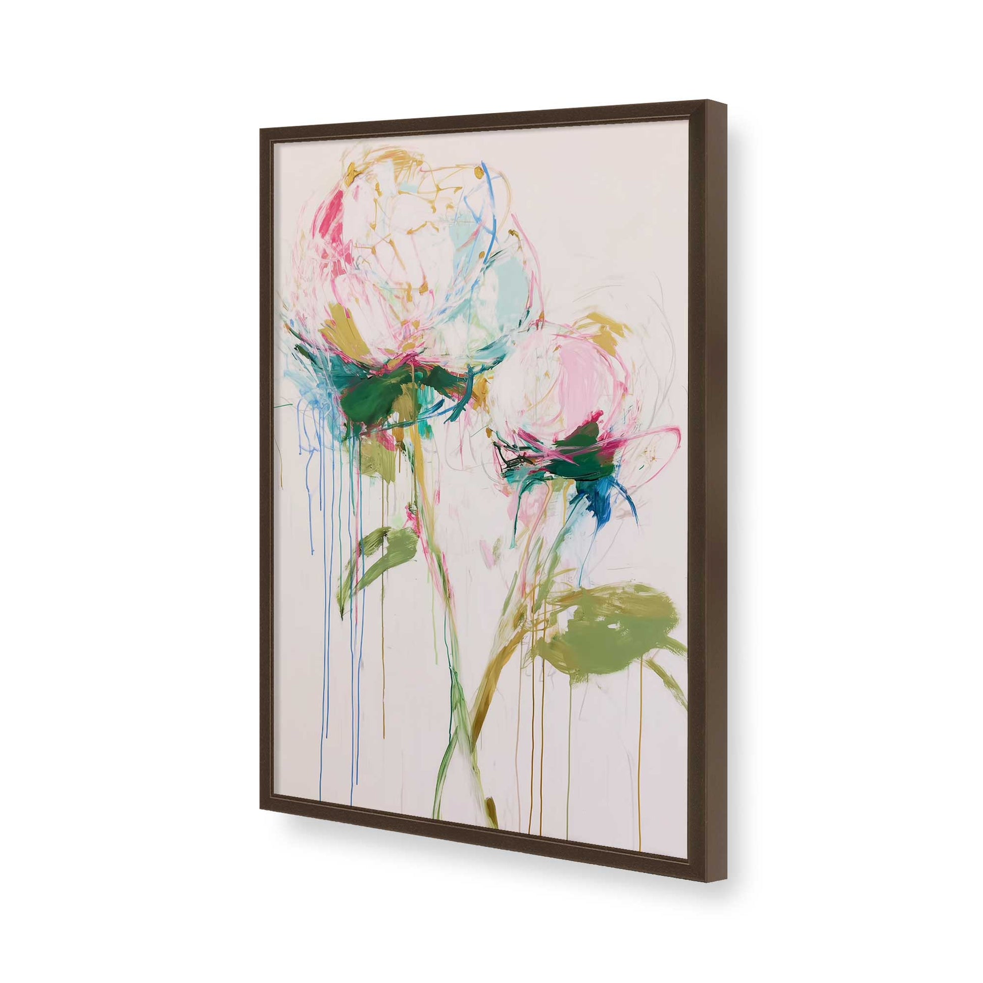 [Color:Brown], Picture of art in a Brown frame of the corner