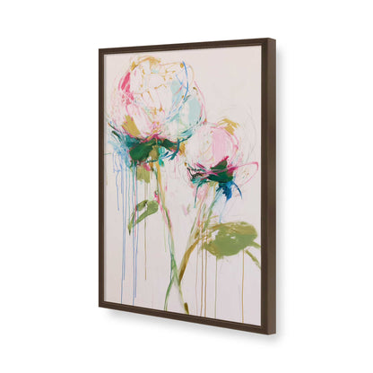 [Color:Brown], Picture of art in a Brown frame of the corner