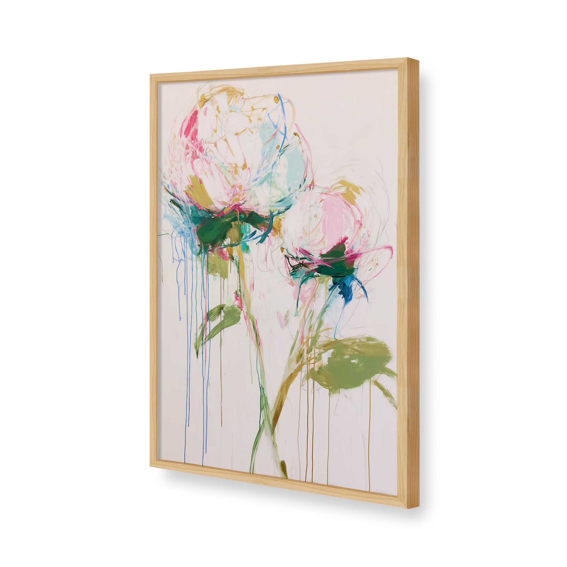 [Color:American Maple], Picture of art in a American Maple frame of the corner